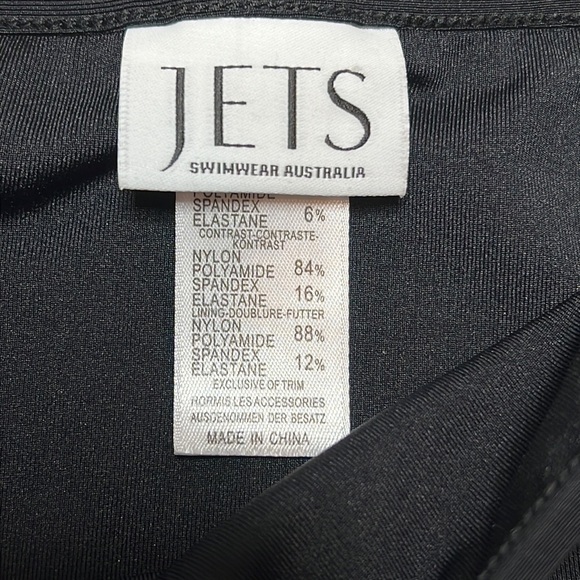 NWOT Jets Australia Black Bikini Bottom Size 12US - Picture 5 of 7